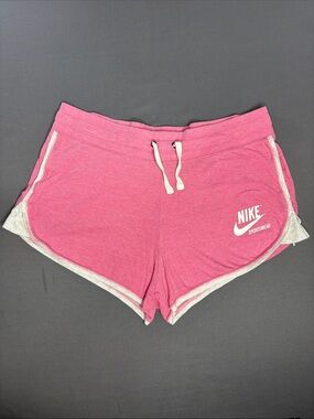 Nike Shorts Womens Large Sportswear Pink Logo Casual Athletic Lounge Vintage Gym
